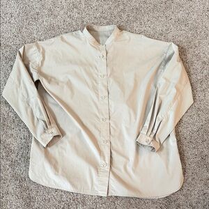 Lululemon Athletica Beige Button-Up Shirt